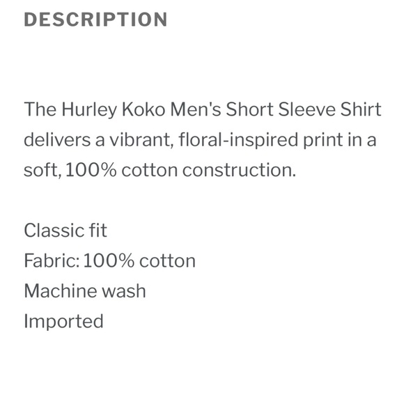 Hurley Koko Classic Fit Button-down Shirt L - Picture 3 of 8